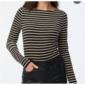 Jcrew long sleeve stripped boatneck shirt sz small